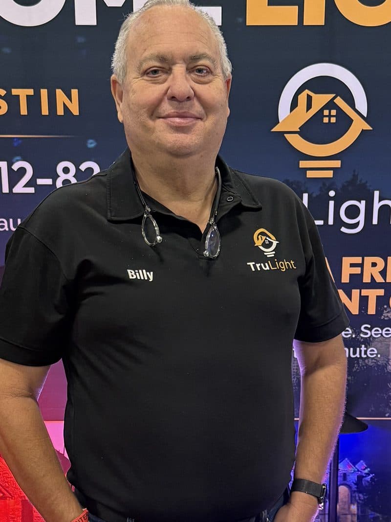 Billy Niels, TruLight co-owner who runs the Austin market, at the TruLight booth