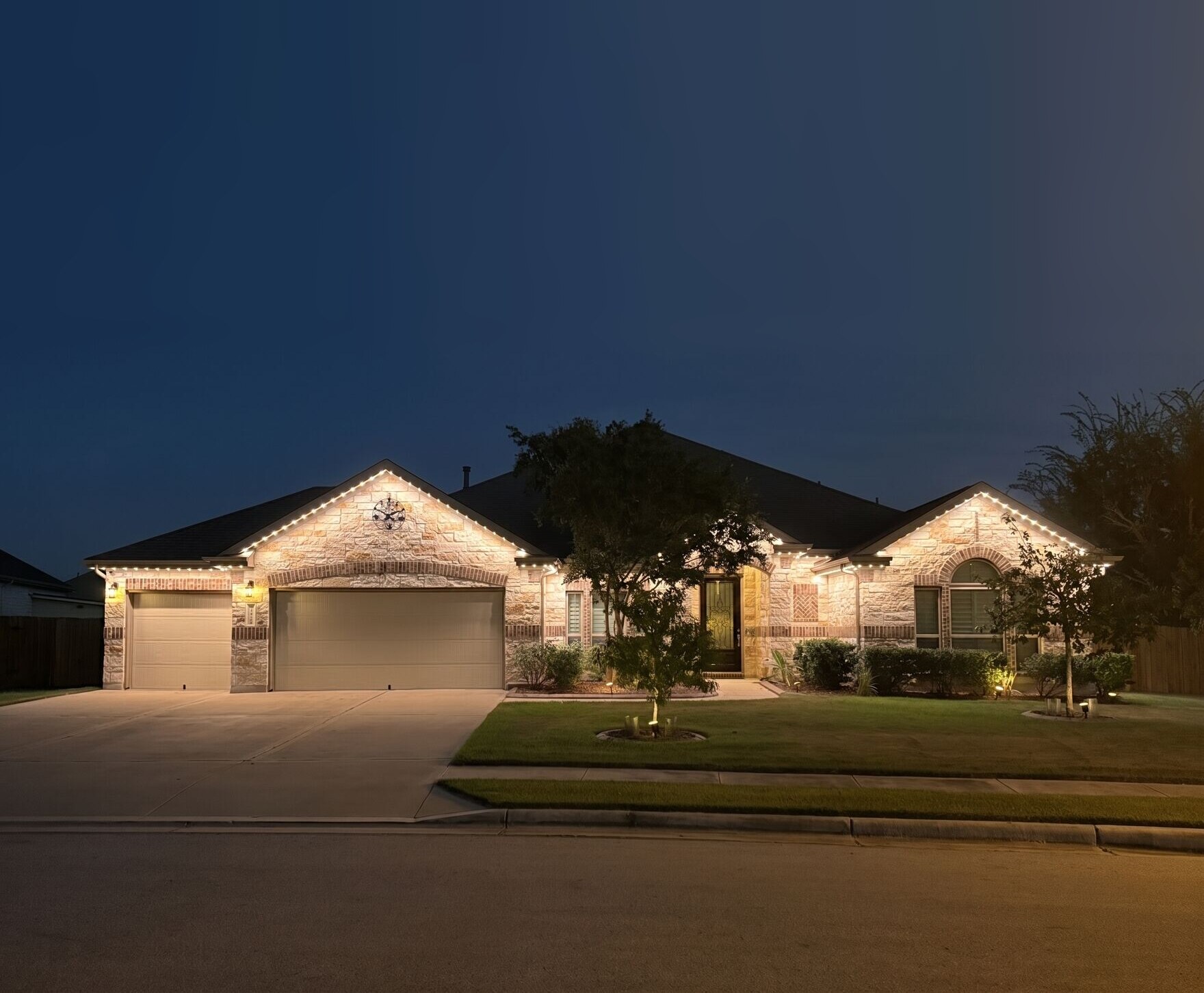 TruLight roofline at night